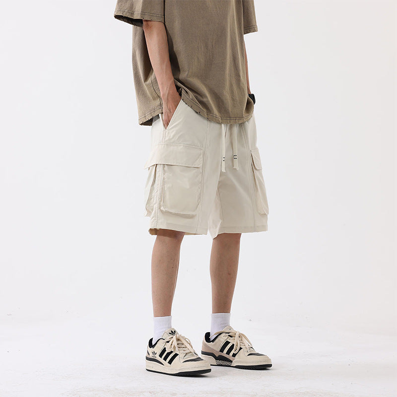Shorts for Men Summer Thin Loose Simple Quick-Dry Knee-Length Trousers