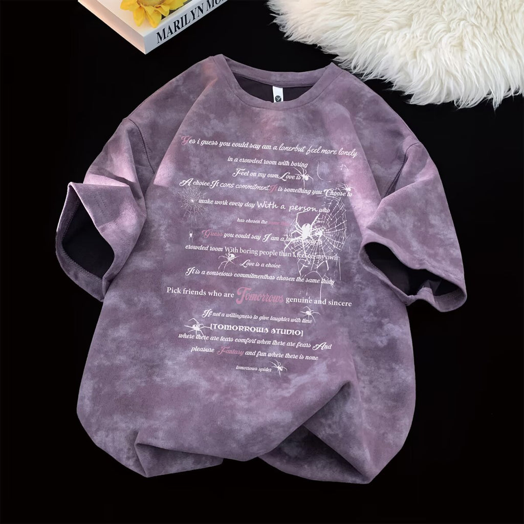Oversized Tie-Dye Short Sleeve T-Shirt for Men