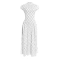 Retro Printed Sleeveless Crew Neck Hugging High Waisted Maxi Dress