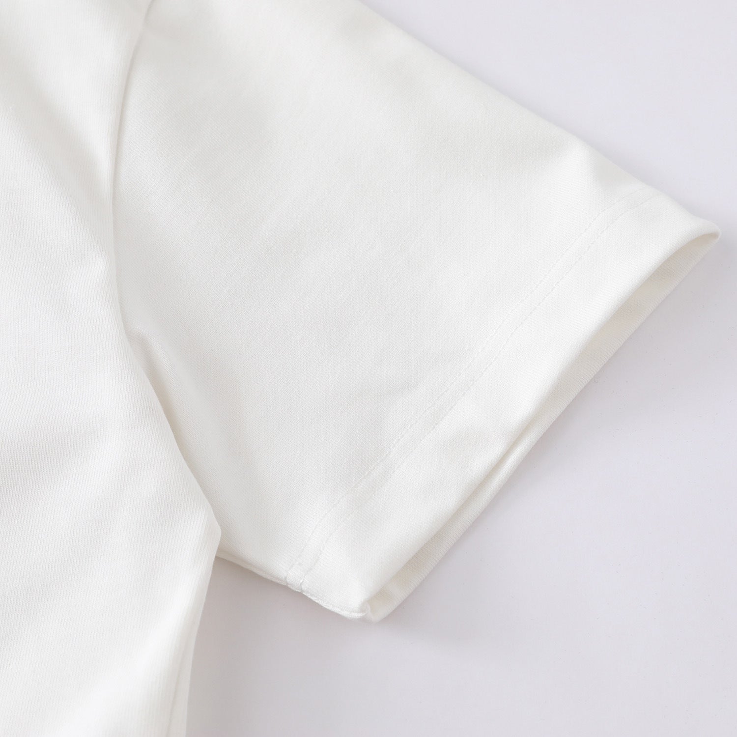 Embroidered printed T-shirt with loose five quarter sleeves