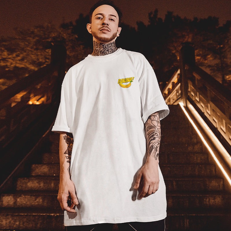 Couple Hiphop Plus Size Loose Short Sleeve T-shirt Men