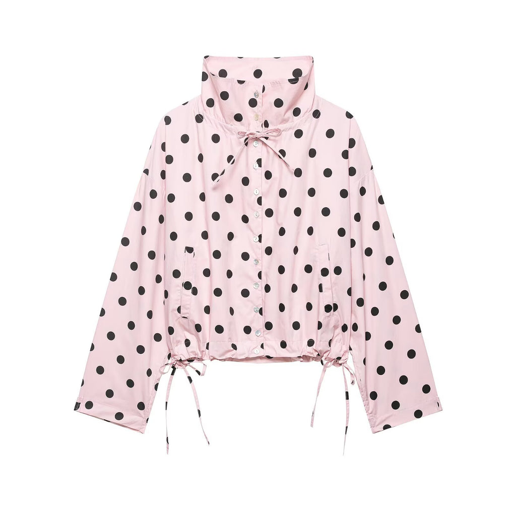 Casual versatile polka dot jacket