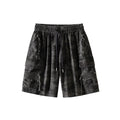 Camouflage Cargo Shorts for Men Loose Fit Casual Mid-Length Pants