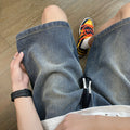 Starlight Pattern Denim Shorts Men