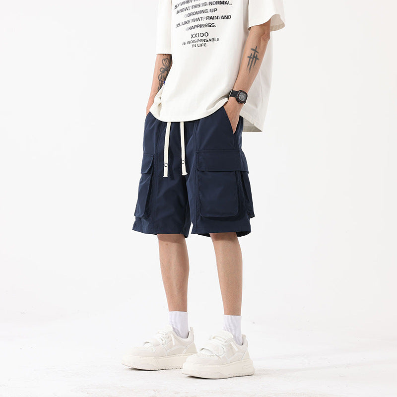 Shorts for Men Summer Thin Loose Simple Quick-Dry Knee-Length Trousers
