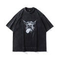 Loose Vintage Streetwear Hip-Hop T-Shirt Summer Trendy Printed Casual Men's Short Sleeve T-Shirt