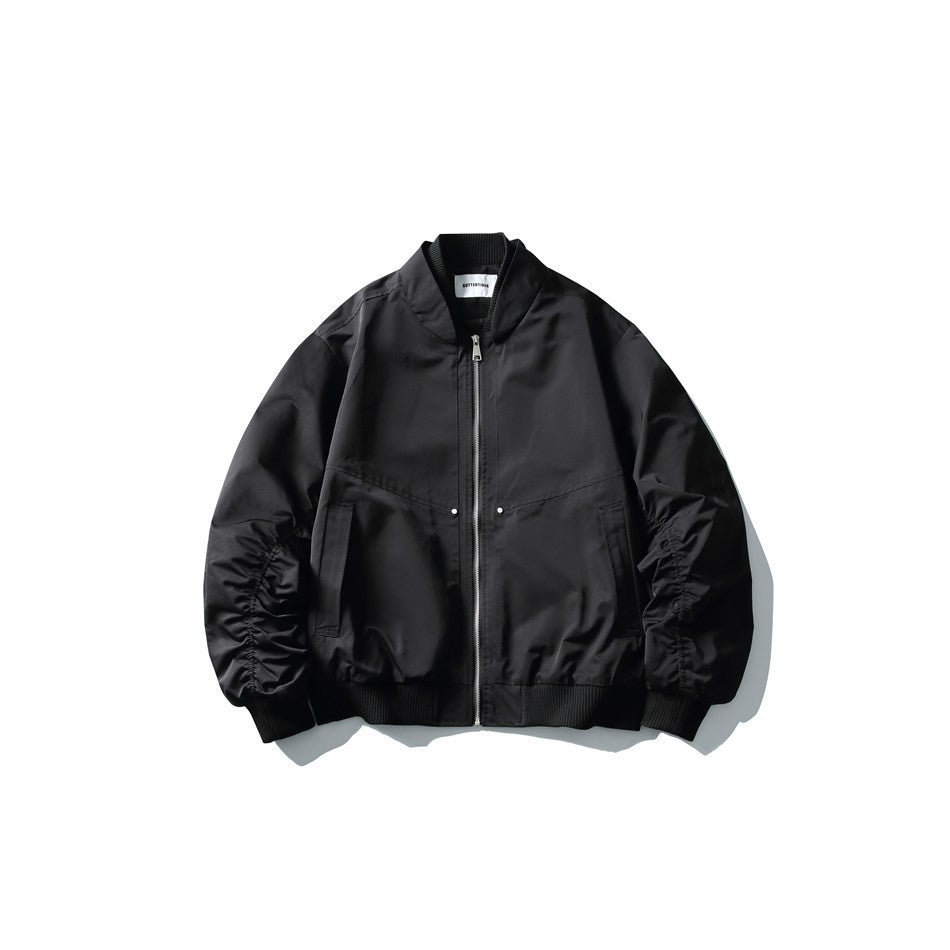 Deconstructed Patchwork Stand Collar Workwear Jacket Men Loose Casual Outerwear