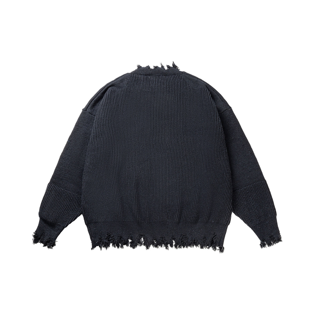 Perforated round neck sweater for men