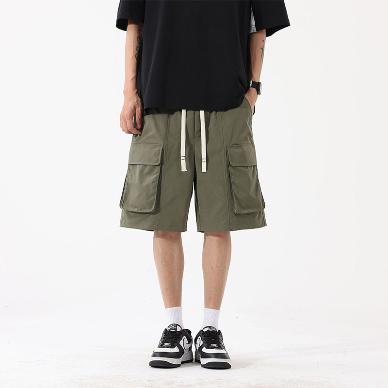 Shorts for Men Summer Thin Loose Simple Quick-Dry Knee-Length Trousers