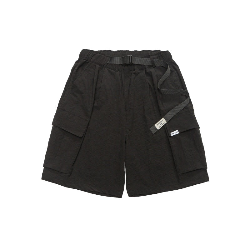 Buckle waistband shorts for men