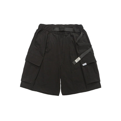 Buckle waistband shorts for men