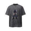 Rock and roll character print, worn and dirty short sleeves