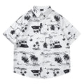 Loose Shirt Ice Silk Flower Shirt Men Short Sleeve Design Beachwear