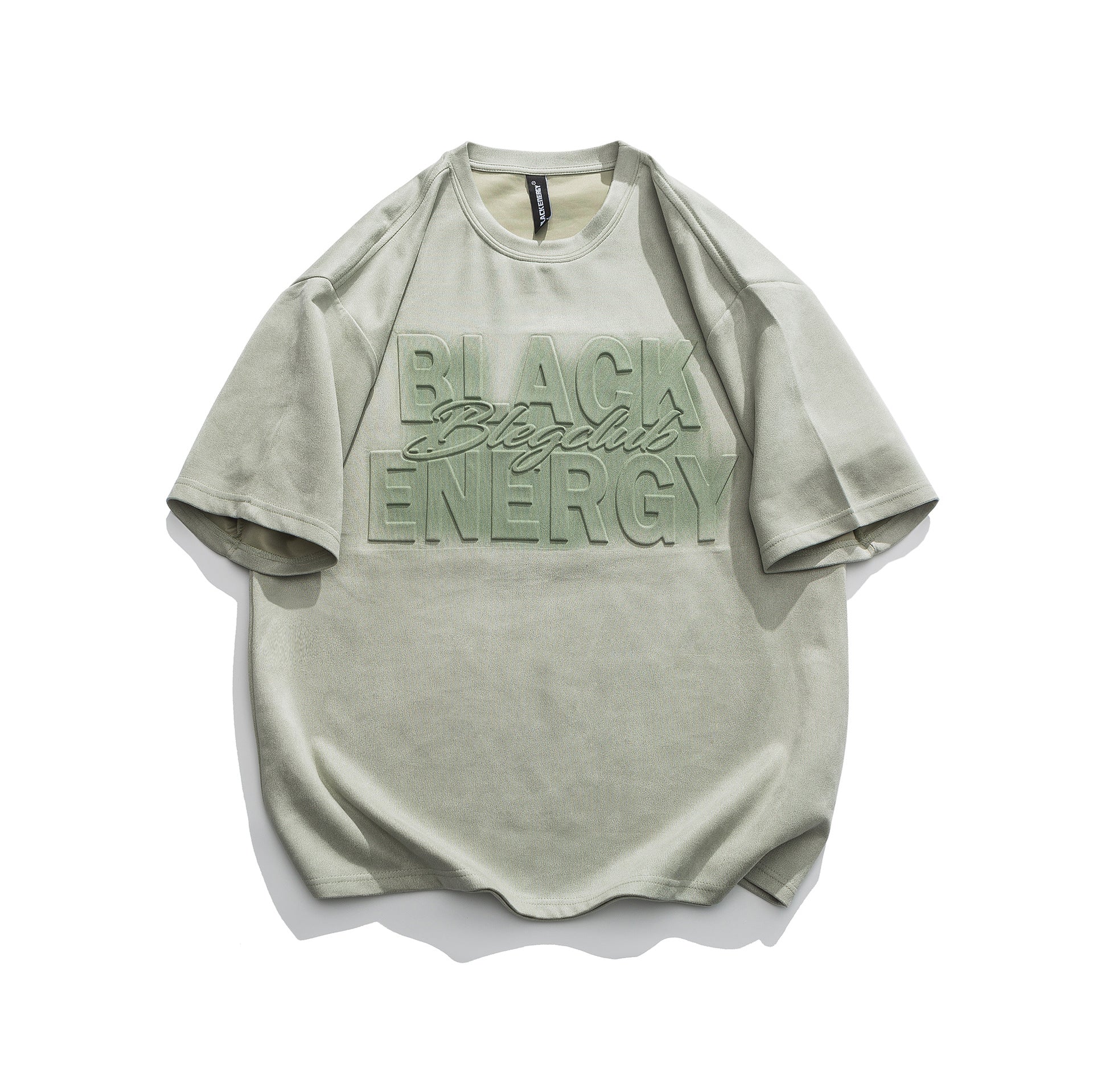 Steel printed letter suede short sleeved T-shirt for men and women