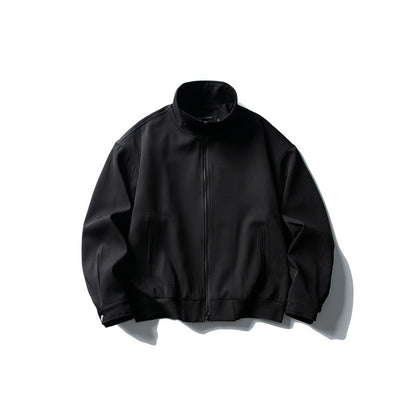 Loose Short Zipper Stand Collar Jacket Men