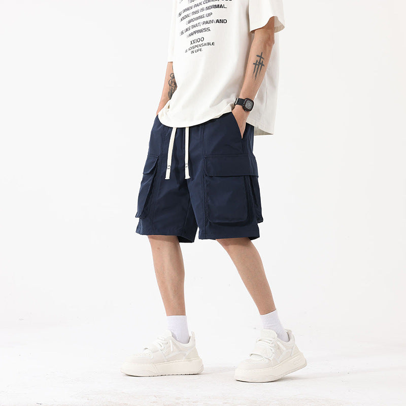 Shorts for Men Summer Thin Loose Simple Quick-Dry Knee-Length Trousers