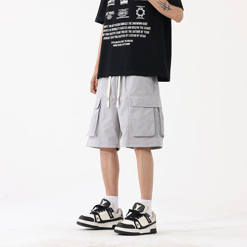 Shorts for Men Summer Thin Loose Simple Quick-Dry Knee-Length Trousers