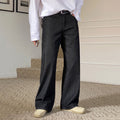 Vintage Washed Straight Leg Jeans Men Autumn Loose Wide Leg Pants  Commuter Clean Fit Pants