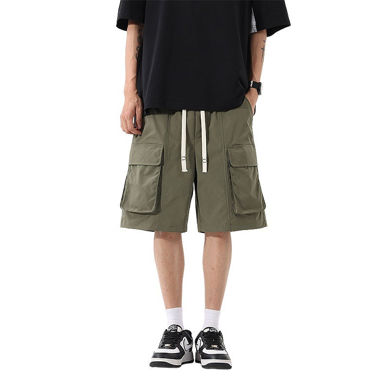 Shorts for Men Summer Thin Loose Simple Quick-Dry Knee-Length Trousers