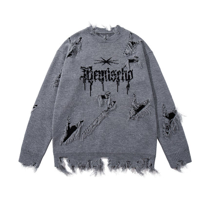 Tassel sweater thick knit sweater for men