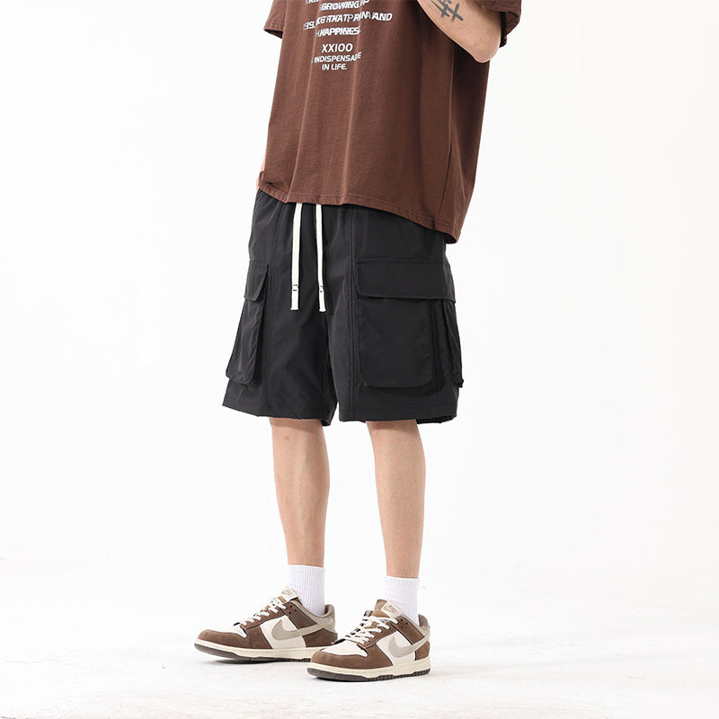 Shorts for Men Summer Thin Loose Simple Quick-Dry Knee-Length Trousers