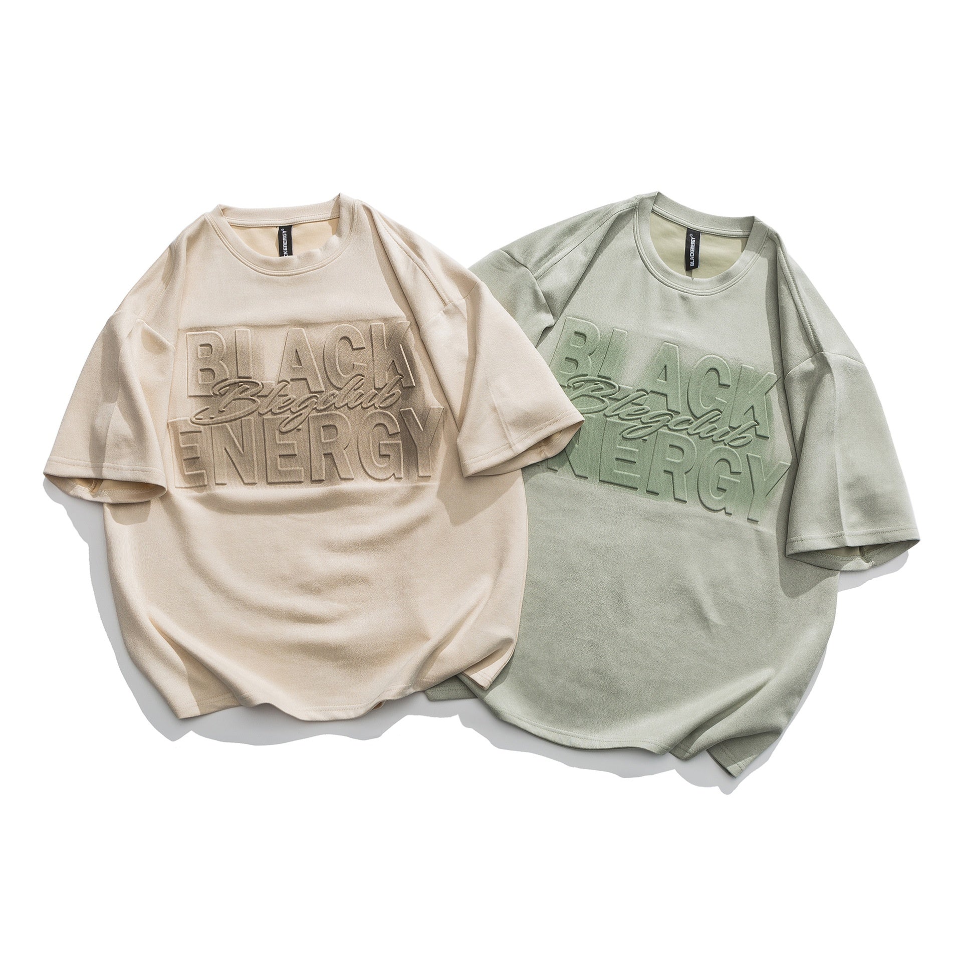 Steel printed letter suede short sleeved T-shirt for men and women