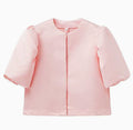 Satin Puff Sleeve Short Top Loose French Simplicity Shirt