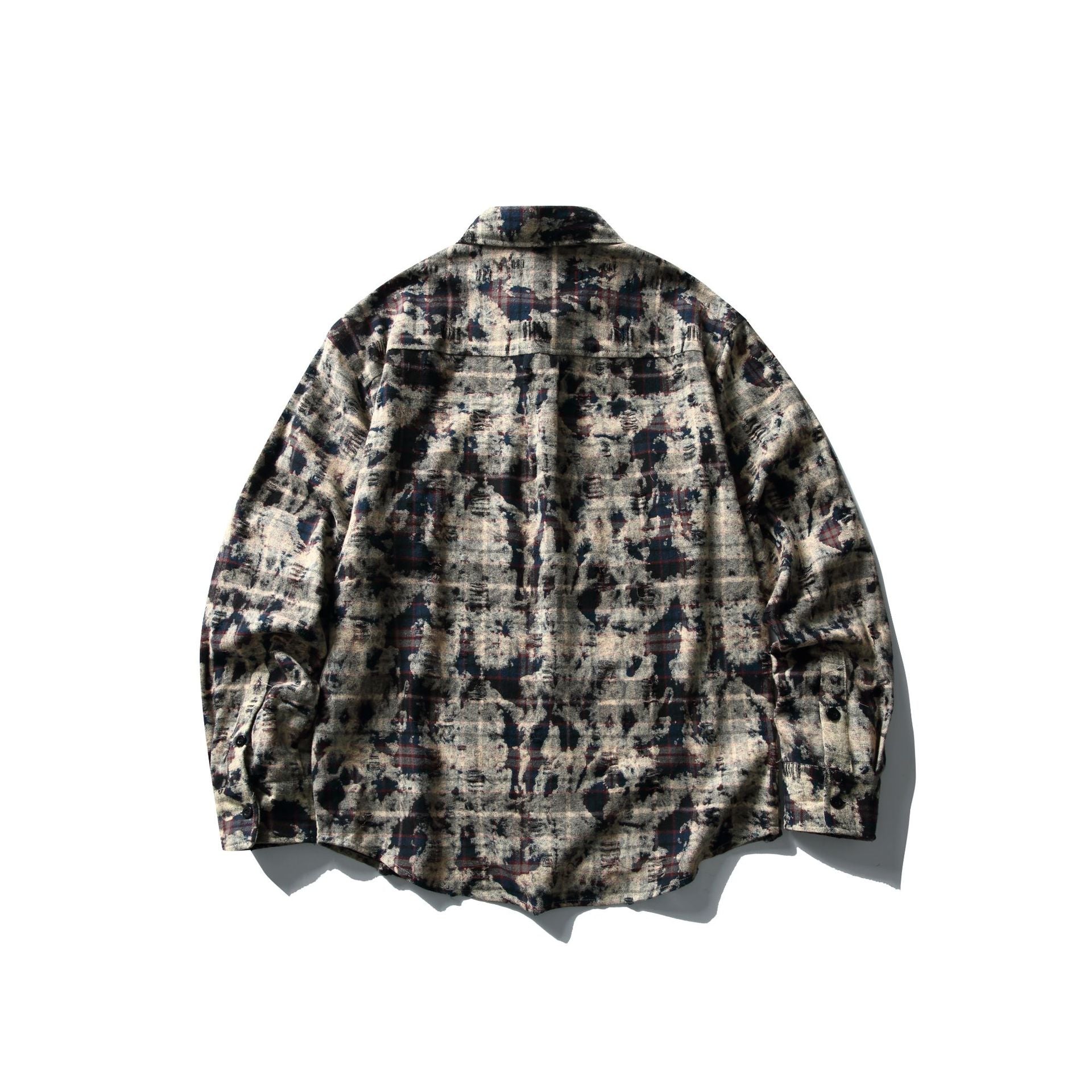 Camouflage Tie-Dye Loose Casual Long Sleeve Shirt for Men