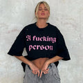 Print Design Distressed Streetwear Unisex Mid-Length T-Shirt