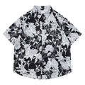 Retro Dark Floral Couple Casual Short Sleeve Shirt for Men