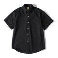 Color Short Sleeve Shirt for Men, Retro Loose Fit Button-Up Casual Blouse