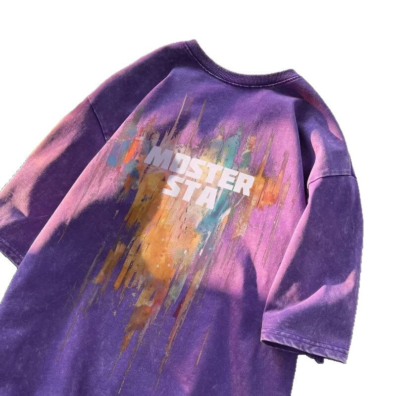 Washed Vintage Short Sleeve T-Shirt Men