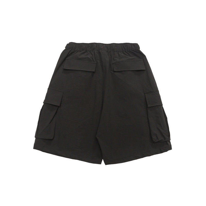 Buckle waistband shorts for men