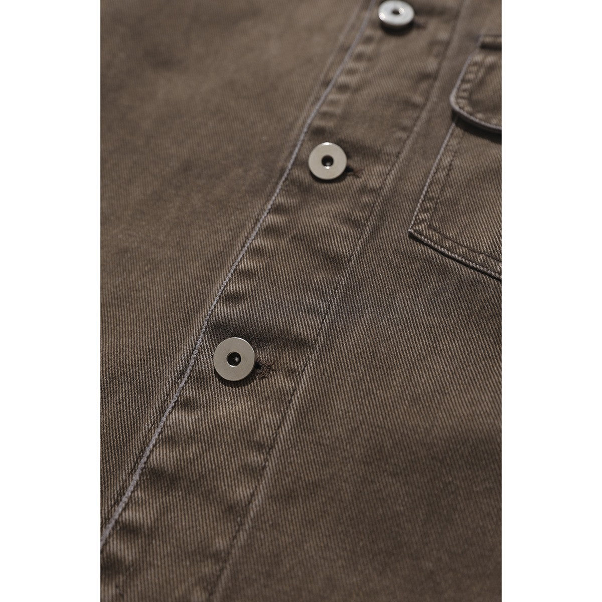 Washed Hem Loose Casual Long Sleeve Shirt Pure Cotton Workwear Jacket Men
