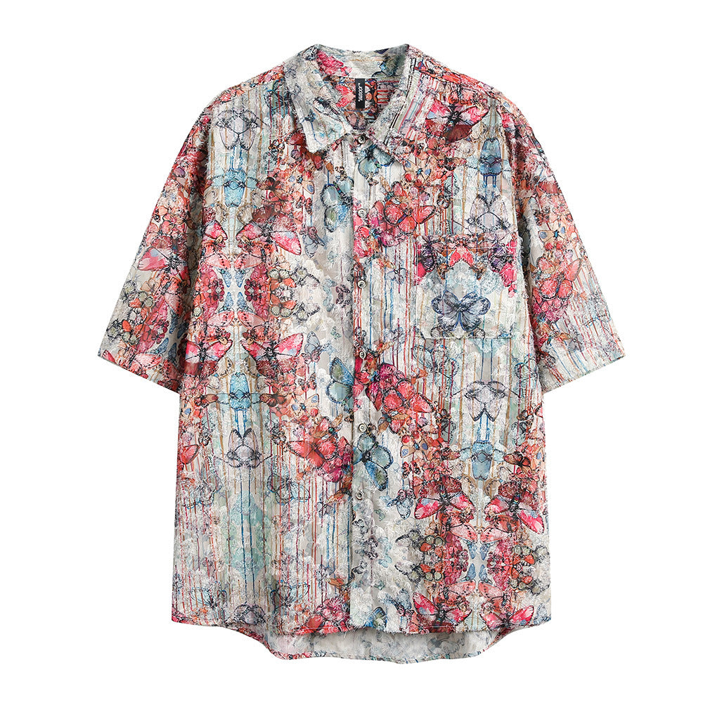 Print Short Sleeve Shirt for Men