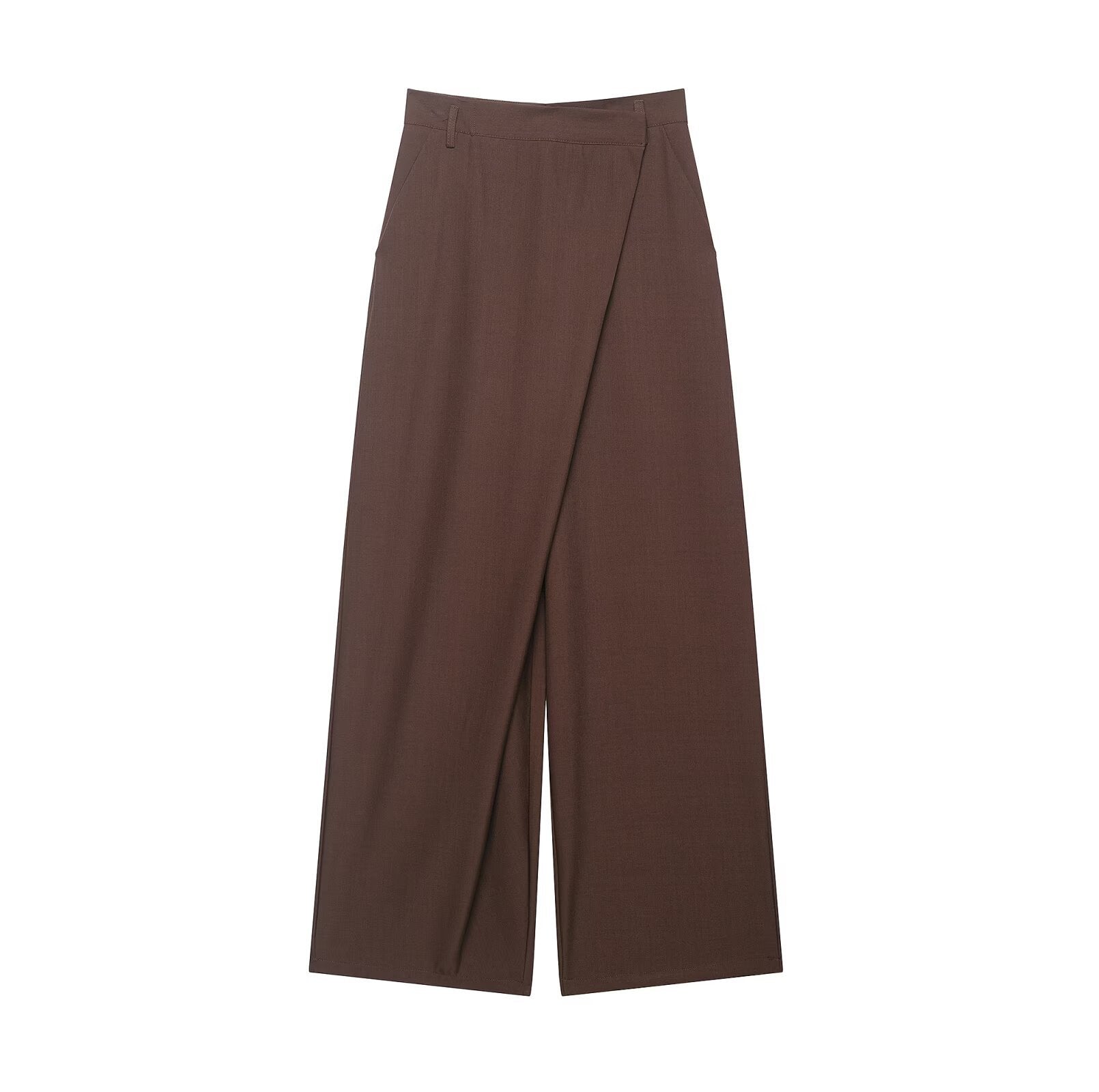 Style Irregular Collage Shirt Top with Straight Leg Pants