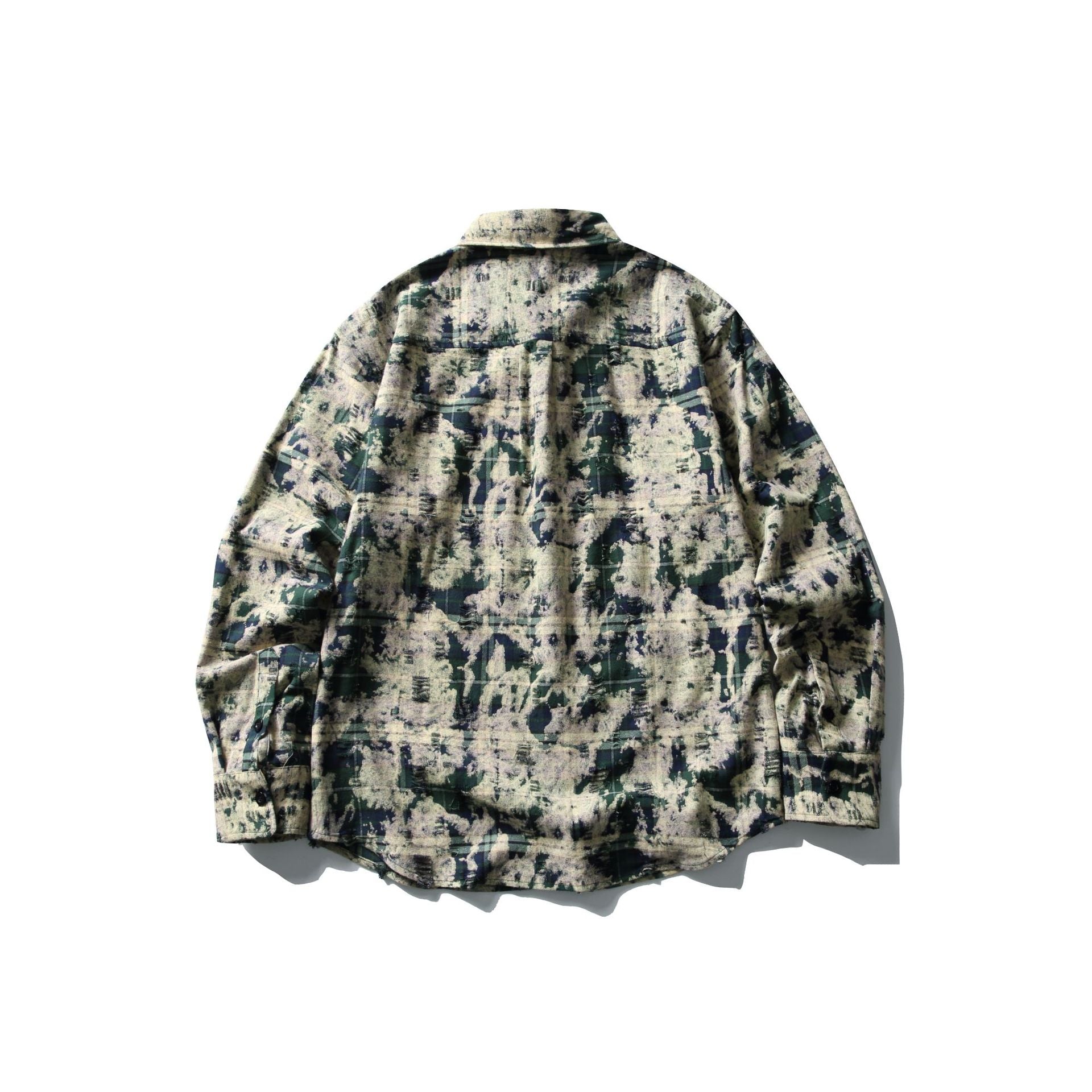 Camouflage Tie-Dye Loose Casual Long Sleeve Shirt for Men