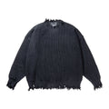 Perforated round neck knitted sweater for men and women
