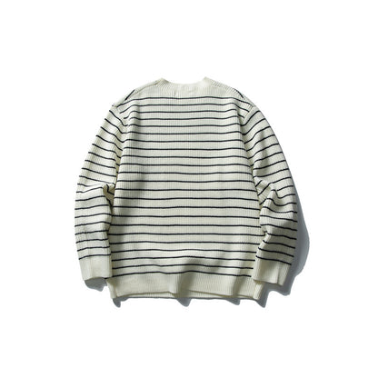Crew Neck Sweater for Men and Women Loose Fit Casual Knitted Pullover