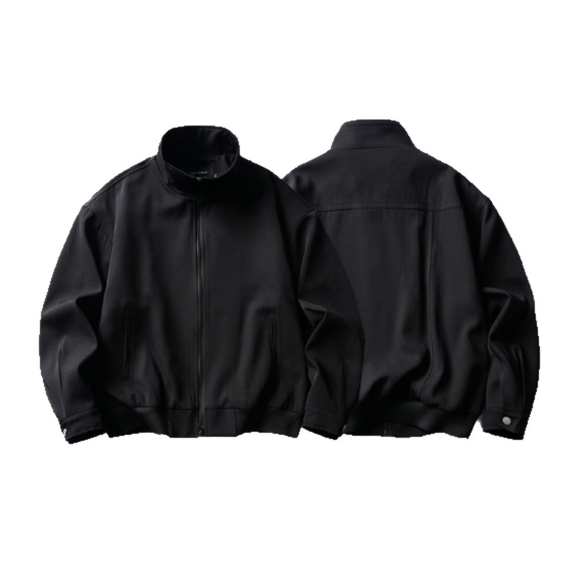 Loose Short Zipper Stand Collar Jacket Men