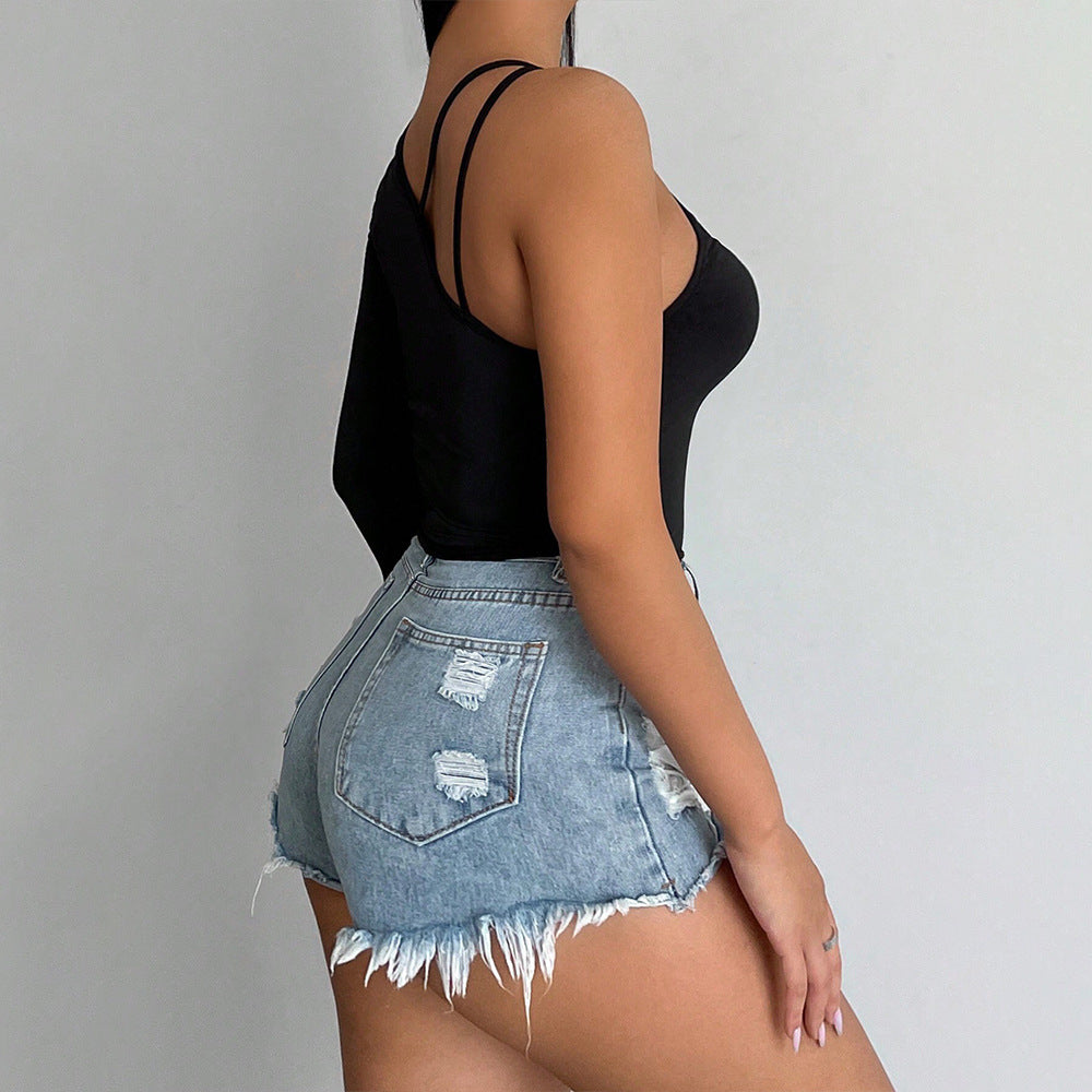 European beauty ins sexy off-the-shoulder hanging neck long-sleeved slim-fitting clothes