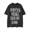 Street Style Spray-Dyed Letter Print Short Sleeve T-Shirt for Men and Women, Oversized Casual Top