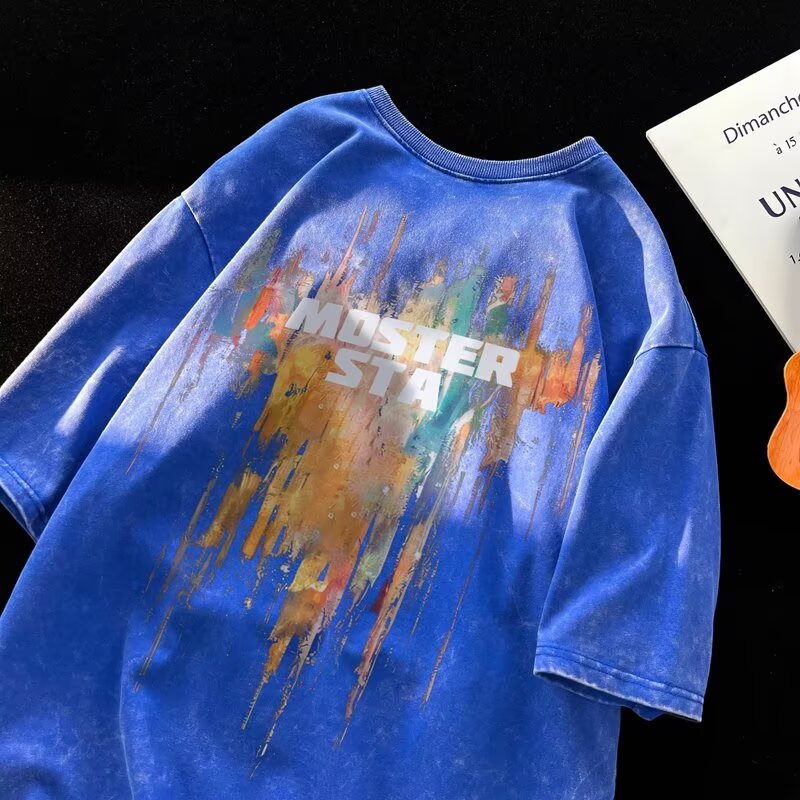 Washed Vintage Short Sleeve T-Shirt Men