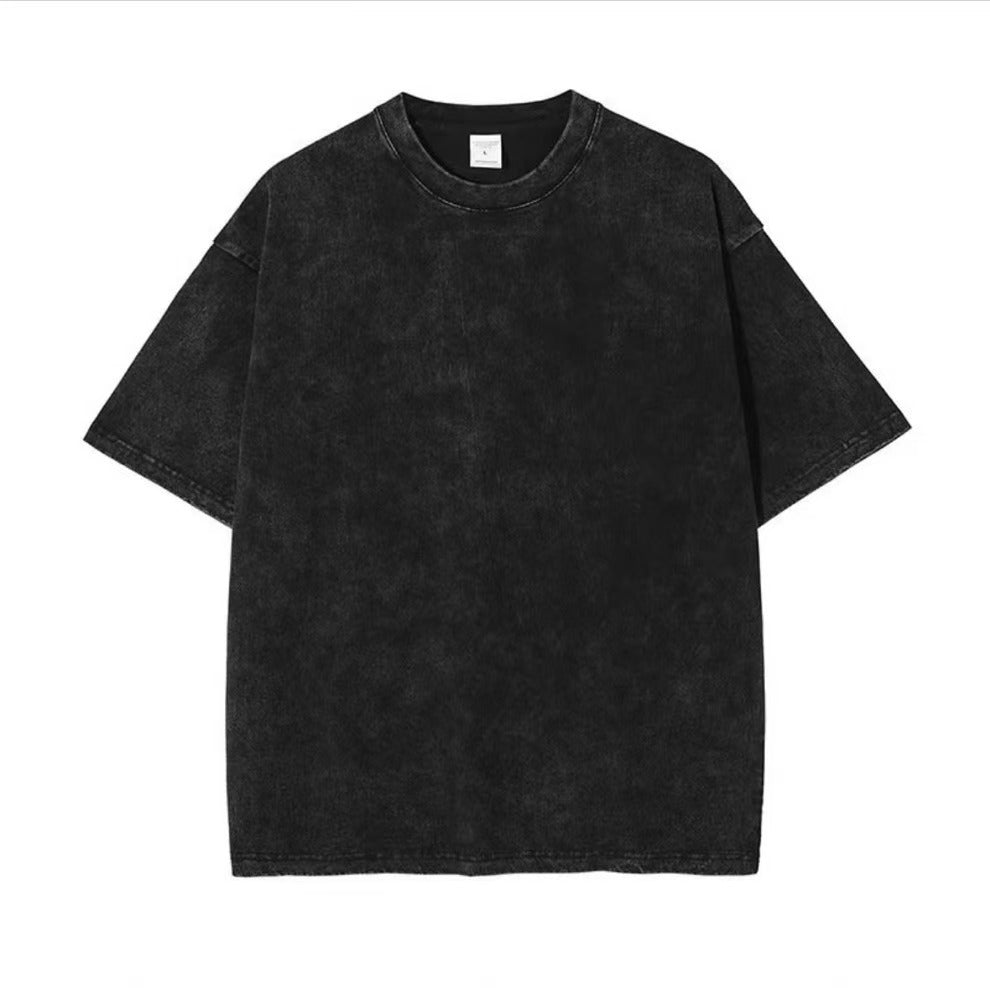 Loose Vintage Streetwear Hip-Hop T-Shirt Summer Trendy Printed Casual Men's Short Sleeve T-Shirt