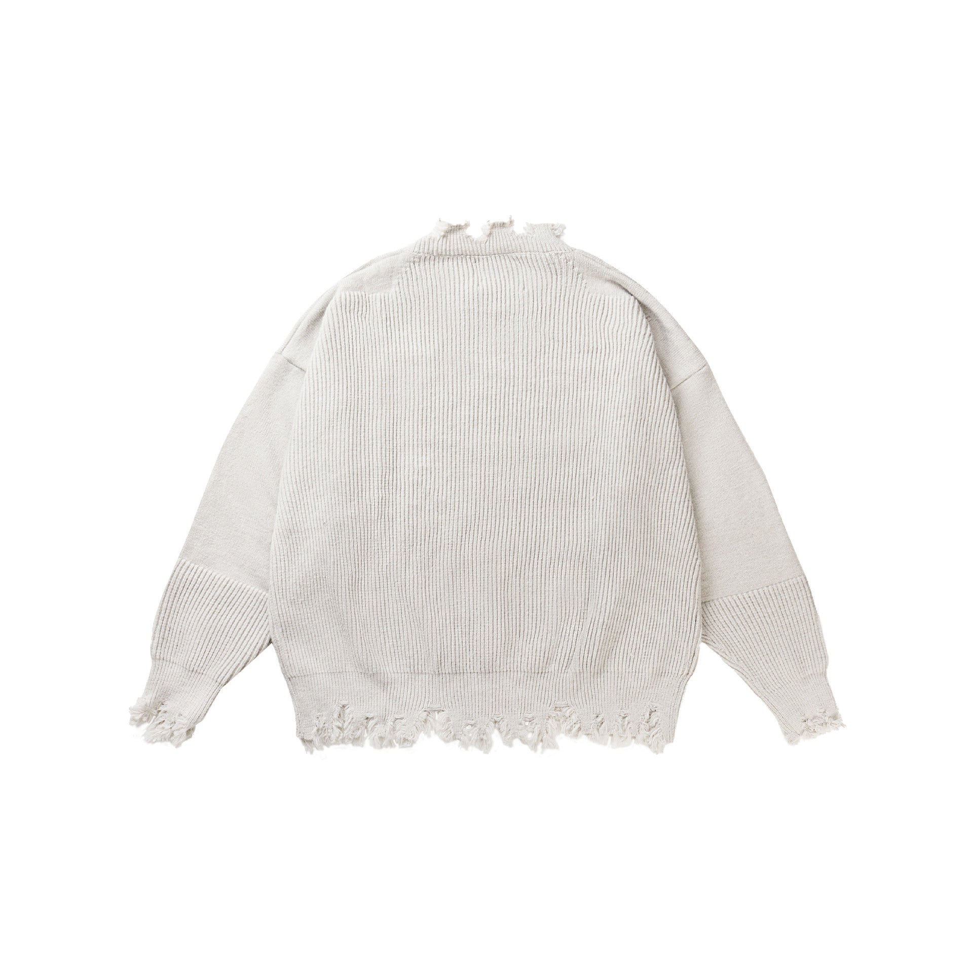 Perforated round neck knitted sweater for men and women