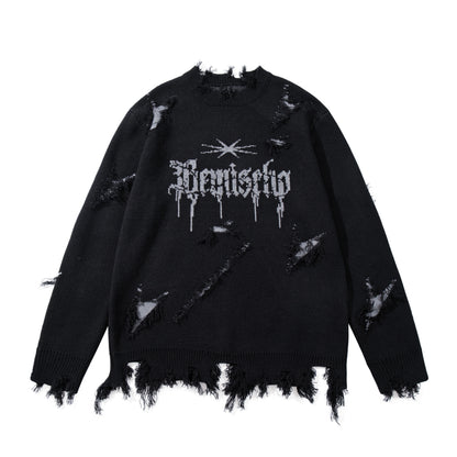 Tassel sweater thick knit sweater for men