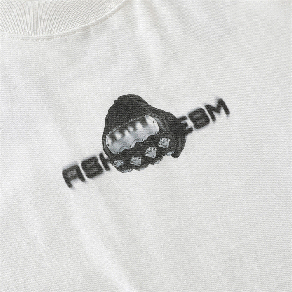 Gesture printed short sleeved t-shirt
