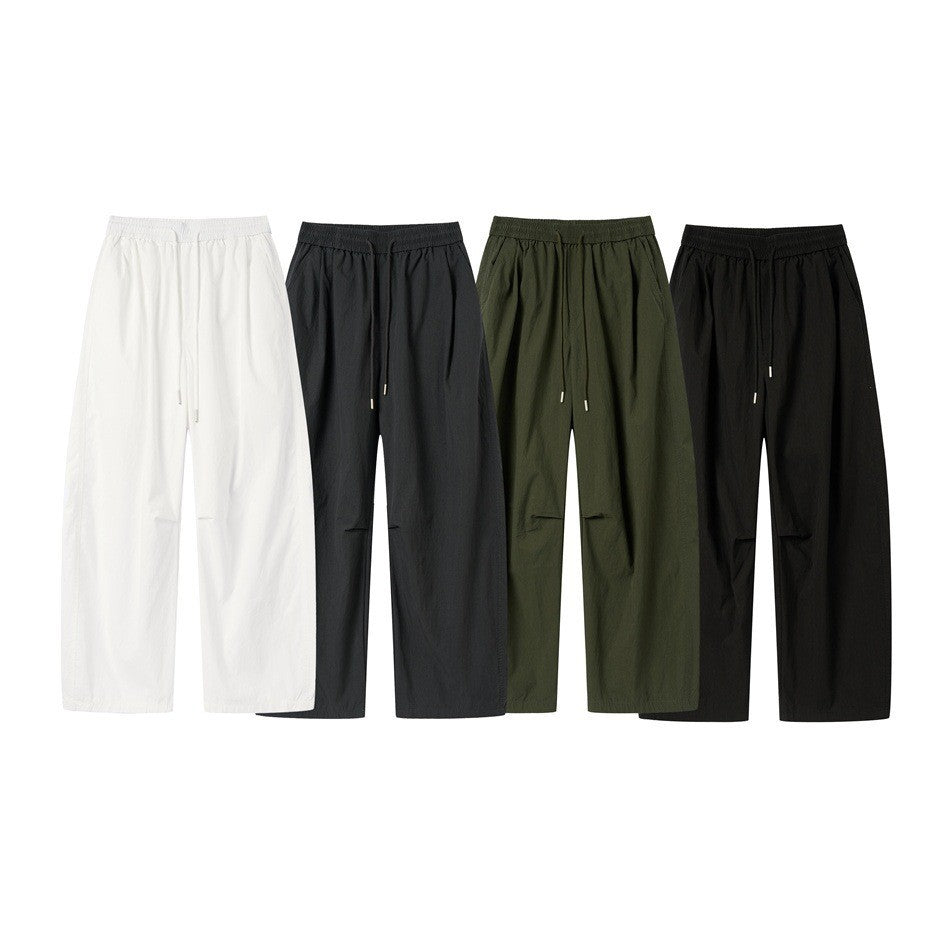 Wide Leg Cargo Pants Men Trendy Loose Casual Knife Cut Pants