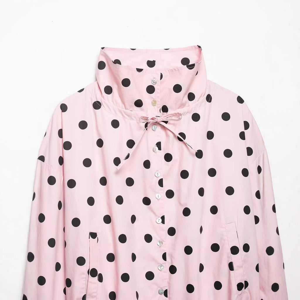 Casual versatile polka dot jacket