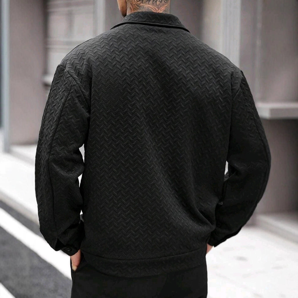 Men's Casual Jacquard Large-pocket Jacket